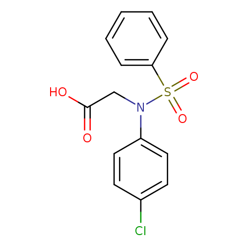 OC(=O)CN(S(=O)(=O)c1ccccc1)c1ccc(cc1)Cl