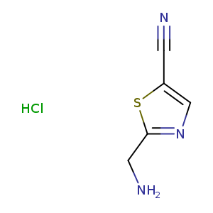 NCc1ncc(s1)C#N.Cl