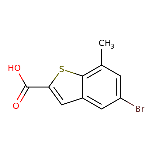 Brc1cc2cc(sc2c(c1)C)C(=O)O
