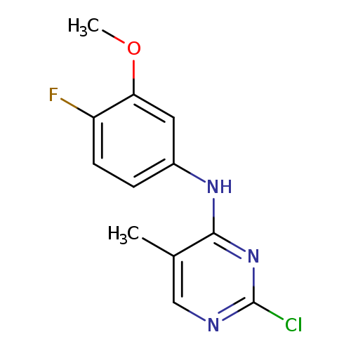 COc1cc(ccc1F)Nc1nc(Cl)ncc1C