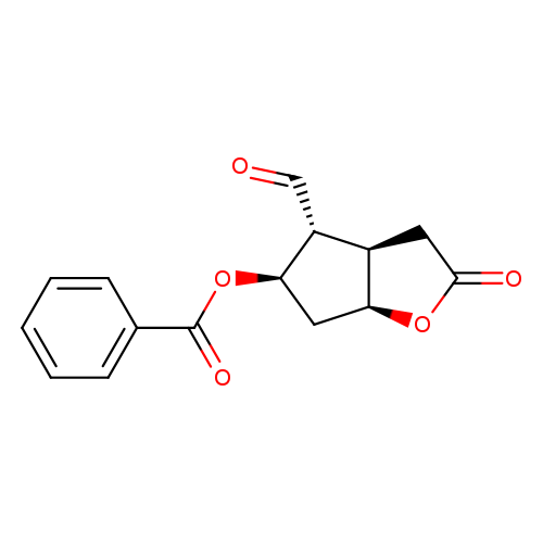 O=C[C@H]1[C@@H](C[C@H]2[C@@H]1CC(=O)O2)OC(=O)c1ccccc1