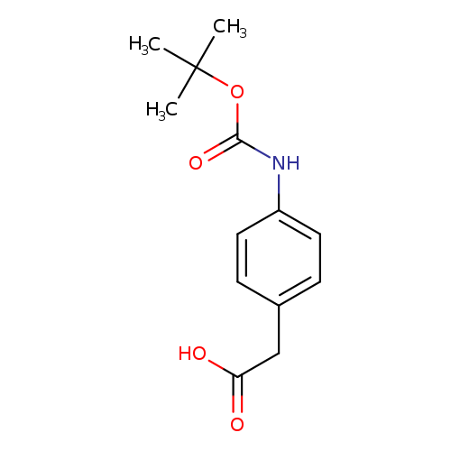 O=C(Nc1ccc(cc1)CC(=O)O)OC(C)(C)C