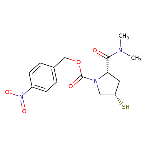 S[C@H]1C[C@H](N(C1)C(=O)OCc1ccc(cc1)[N+](=O)[O-])C(=O)N(C)C