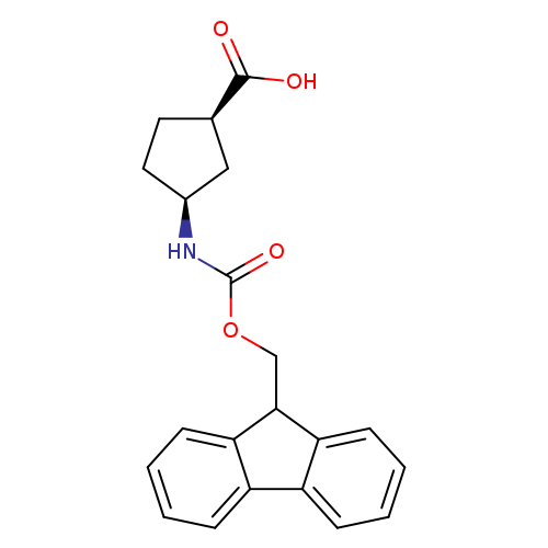 O=C(N[C@H]1CC[C@H](C1)C(=O)O)OCC1c2ccccc2c2c1cccc2