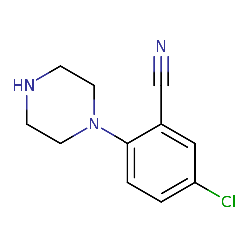 N#Cc1cc(Cl)ccc1N1CCNCC1