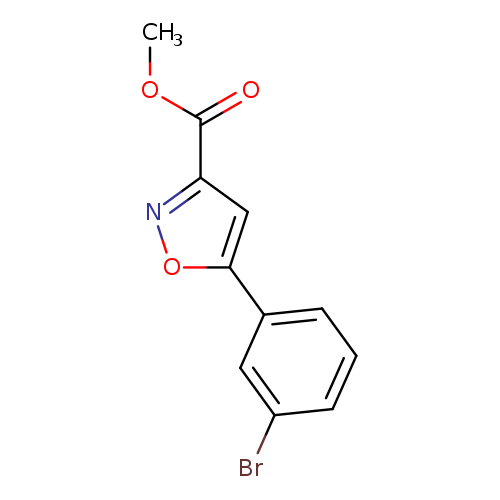 COC(=O)c1noc(c1)c1cccc(c1)Br
