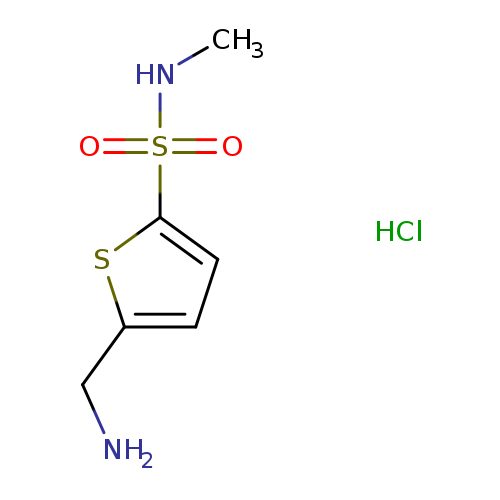 NCc1ccc(s1)S(=O)(=O)NC.Cl
