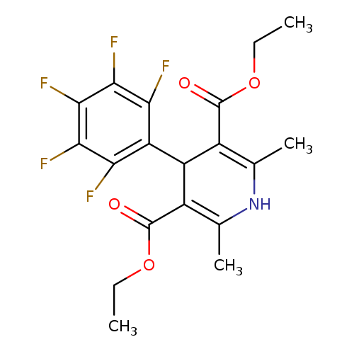 CCOC(=O)C1=C(C)NC(=C(C1c1c(F)c(F)c(c(c1F)F)F)C(=O)OCC)C