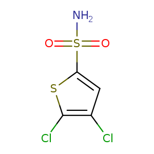 Clc1sc(cc1Cl)S(=O)(=O)N