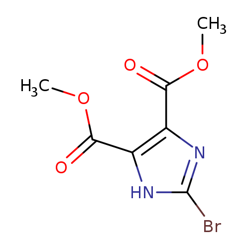 COC(=O)c1[nH]c(nc1C(=O)OC)Br