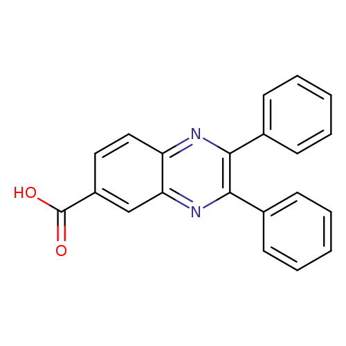 OC(=O)c1ccc2c(c1)nc(c(n2)c1ccccc1)c1ccccc1