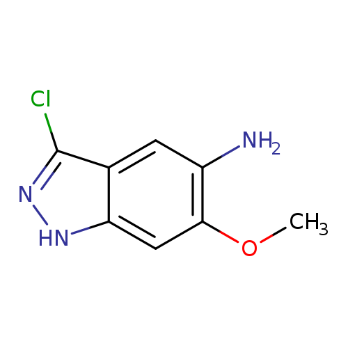 COc1cc2[nH]nc(c2cc1N)Cl