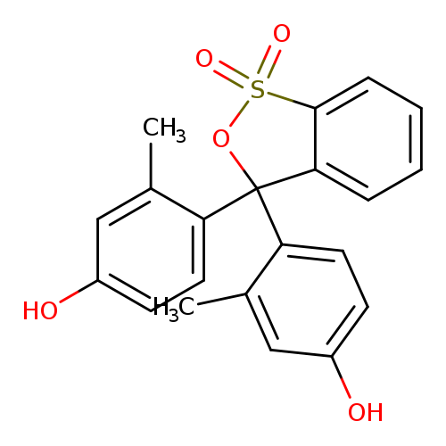 Oc1ccc(c(c1)C)C1(OS(=O)(=O)c2c1cccc2)c1ccc(cc1C)O