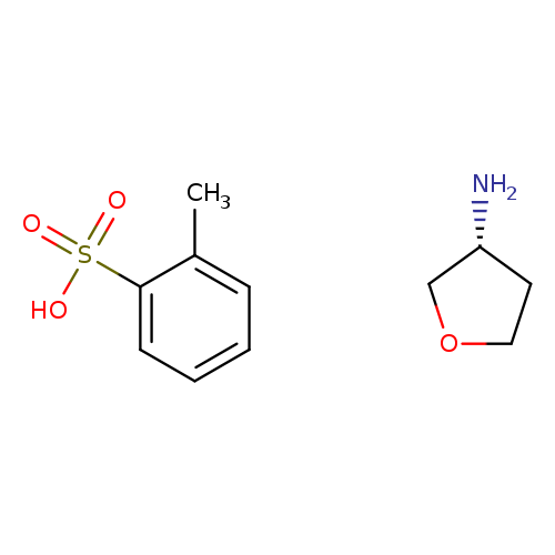 Cc1ccccc1S(=O)(=O)O.N[C@H]1COCC1