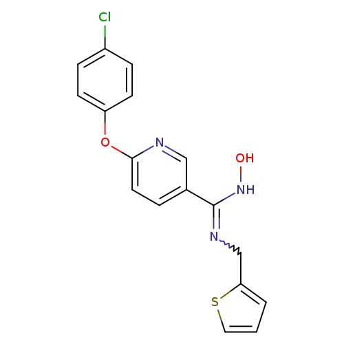 ONC(=NCc1cccs1)c1ccc(nc1)Oc1ccc(cc1)Cl