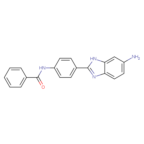 Nc1ccc2c(c1)[nH]c(n2)c1ccc(cc1)NC(=O)c1ccccc1