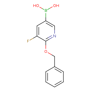 Fc1cc(cnc1OCc1ccccc1)B(O)O