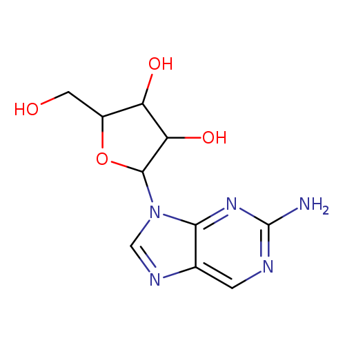 OCC1OC(C(C1O)O)n1cnc2c1nc(N)nc2