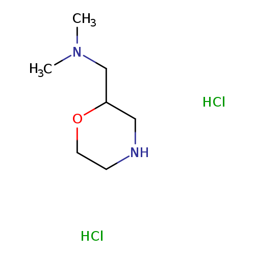 CN(CC1OCCNC1)C.Cl.Cl