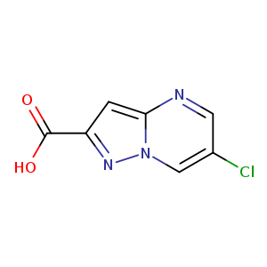 Clc1cnc2n(c1)nc(c2)C(=O)O