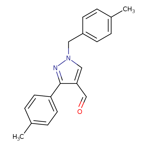 O=Cc1cn(nc1c1ccc(cc1)C)Cc1ccc(cc1)C