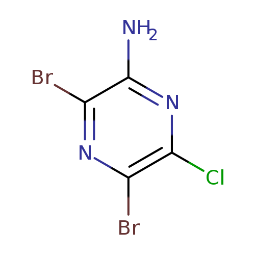 Nc1nc(Cl)c(nc1Br)Br