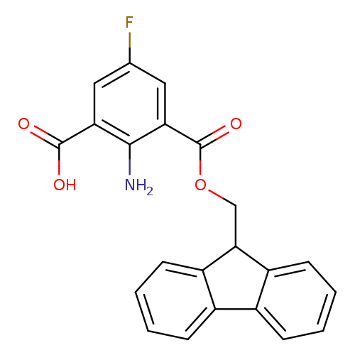 Fc1cc(C(=O)OCC2c3ccccc3c3c2cccc3)c(c(c1)C(=O)O)N