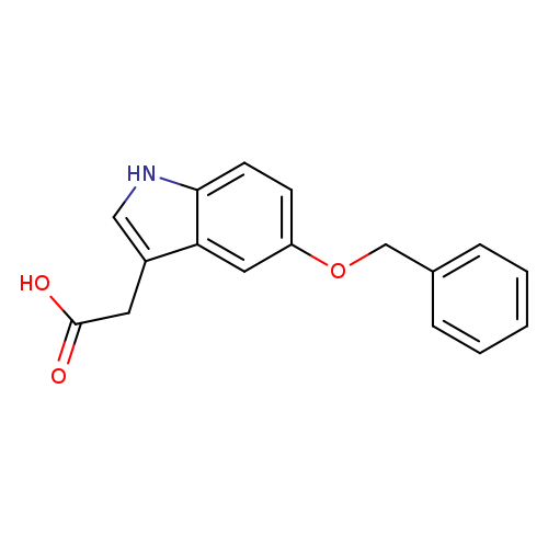 OC(=O)Cc1c[nH]c2c1cc(OCc1ccccc1)cc2