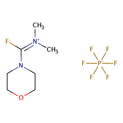 F[P-](F)(F)(F)(F)F.FC(=[N+](C)C)N1CCOCC1