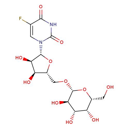 OC[C@H]1O[C@@H](OC[C@H]2O[C@H]([C@@H]([C@@H]2O)O)n2cc(F)c(=O)[nH]c2=O)[C@@H]([C@H]([C@H]1O)O)O