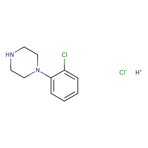 Clc1ccccc1N1CCNCC1.[Cl-].[H+]