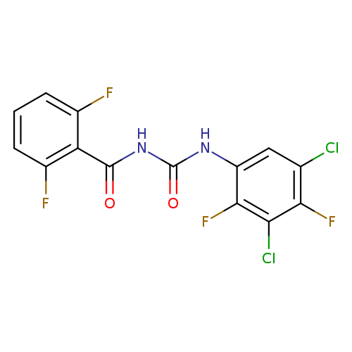 O=C(NC(=O)c1c(F)cccc1F)Nc1cc(Cl)c(c(c1F)Cl)F