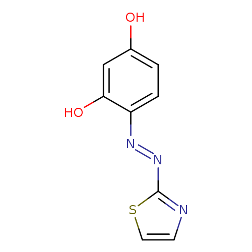 Oc1ccc(c(c1)O)/N=N/c1nccs1