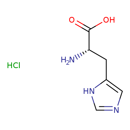 N[C@H](C(=O)O)Cc1cnc[nH]1.Cl