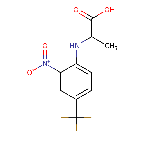 OC(=O)C(Nc1ccc(cc1[N+](=O)[O-])C(F)(F)F)C