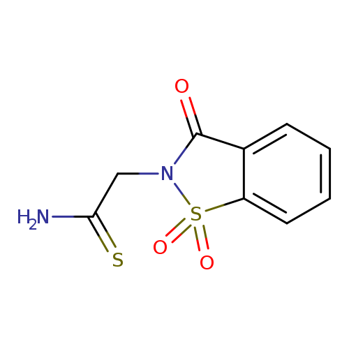 NC(=S)CN1C(=O)c2c(S1(=O)=O)cccc2