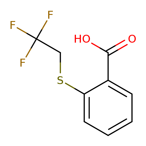 OC(=O)c1ccccc1SCC(F)(F)F