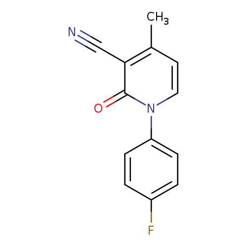 N#Cc1c(C)ccn(c1=O)c1ccc(cc1)F
