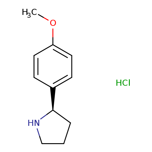 COc1ccc(cc1)[C@H]1CCCN1.Cl