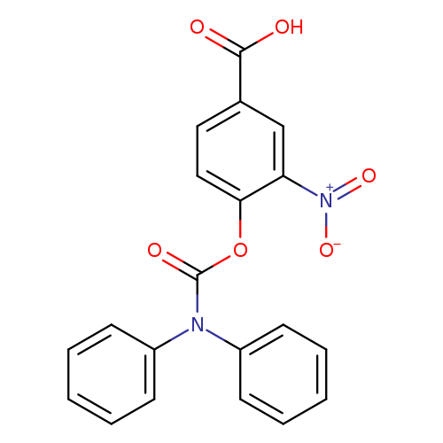 O=C(N(c1ccccc1)c1ccccc1)Oc1ccc(cc1[N+](=O)[O-])C(=O)O
