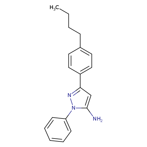 CCCCc1ccc(cc1)c1nn(c(c1)N)c1ccccc1
