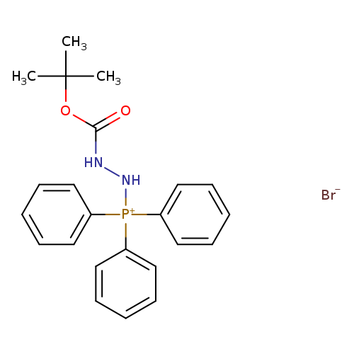 O=C(OC(C)(C)C)NN[P+](c1ccccc1)(c1ccccc1)c1ccccc1.[Br-]	C23H26BrN2O2P