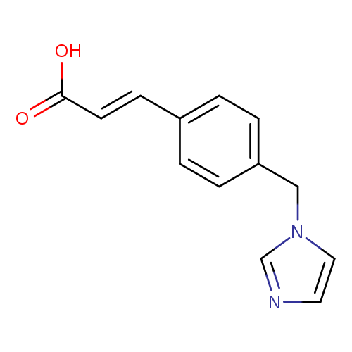 OC(=O)/C=C/c1ccc(cc1)Cn1ccnc1