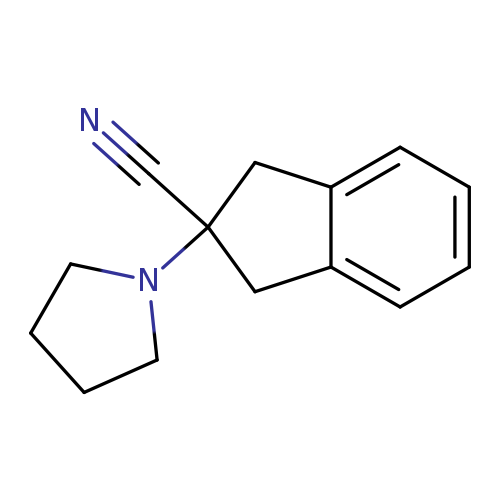 N#CC1(Cc2c(C1)cccc2)N1CCCC1