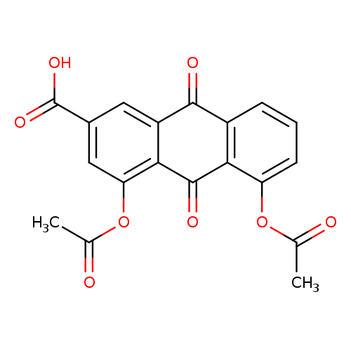 CC(=O)Oc1cc(cc2c1C(=O)c1c(C2=O)cccc1OC(=O)C)C(=O)O