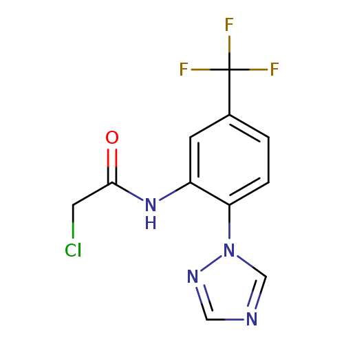 ClCC(=O)Nc1cc(ccc1n1cncn1)C(F)(F)F