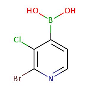 OB(c1ccnc(c1Cl)Br)O