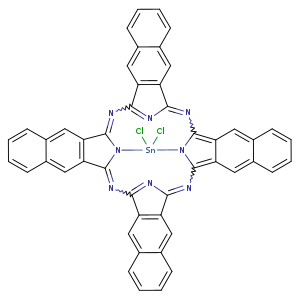 Cl[Sn]1(Cl)n2c3N=C4N=C(N=c5n1c(=NC1=NC(=Nc2c2c3cc3c(c2)cccc3)c2c1cc1c(c2)cccc1)c1c5cc2c(c1)cccc2)c1c4cc2c(c1)cccc2
