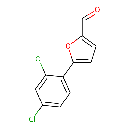 O=Cc1ccc(o1)c1ccc(cc1Cl)Cl
