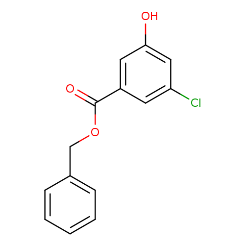 Oc1cc(Cl)cc(c1)C(=O)OCc1ccccc1